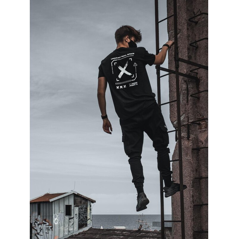 Tričko s krátkým rukávem černé Point X Impulse
