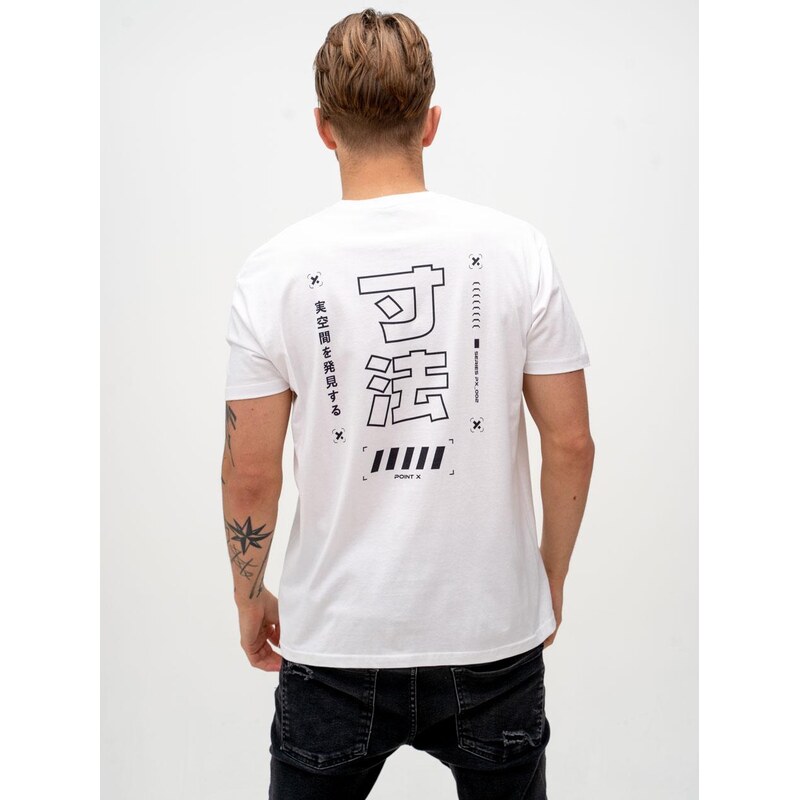 Bílé tričko s krátkým rukávem Point X Symbol