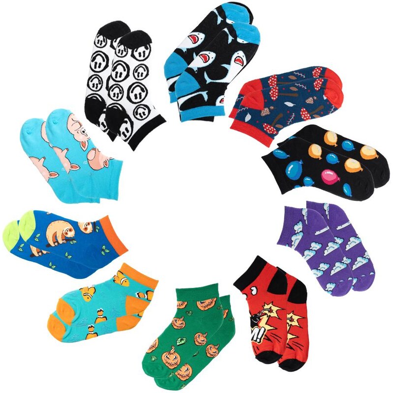 Urban Socks Sada 10 párů ponožek na nohy Mix WS01
