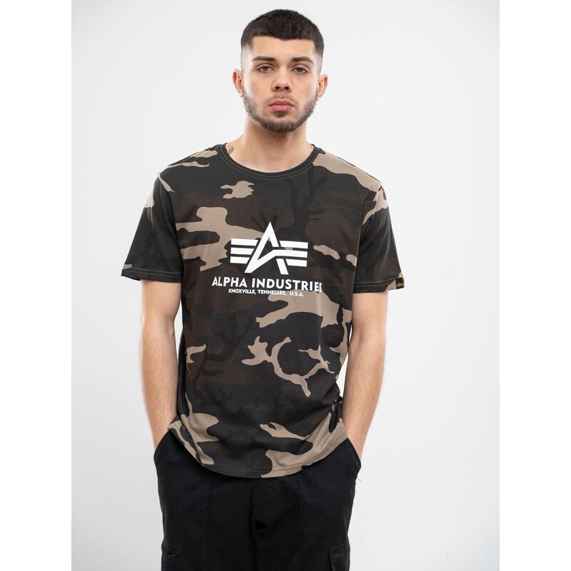Tričko s krátkým rukávem Alpha Industries Basic Camo