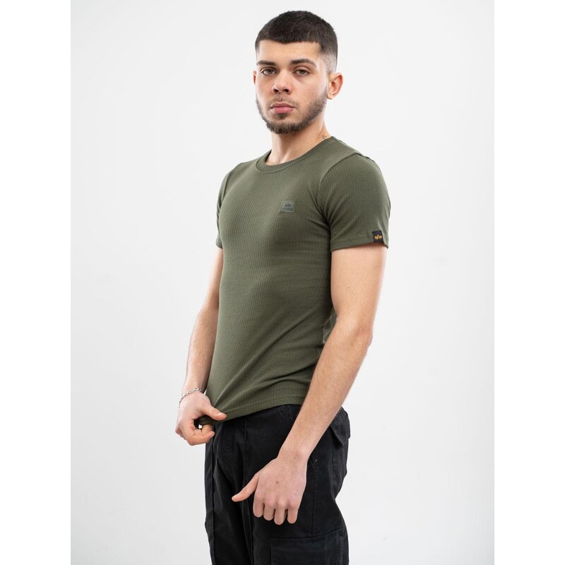 Alpha Industries X-Fit Rib tričko s krátkým rukávem zelené