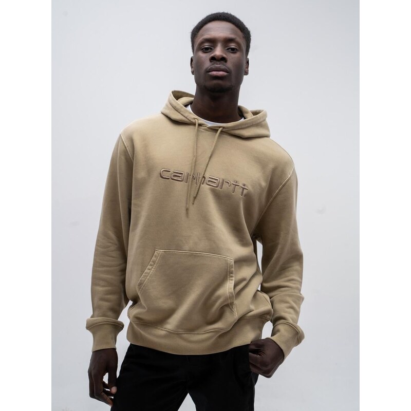 Pánská mikina s kapucí Carhartt WIP Duster v khaki barvě
