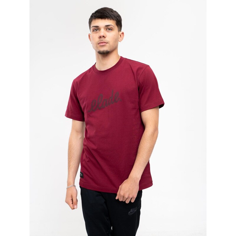 Pánské tričko s krátkým rukávem Maroon Elade Handwritten