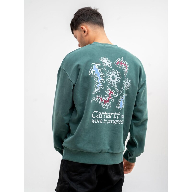 Pánská zelená mikina bez kapuce Carhartt WIP Splash