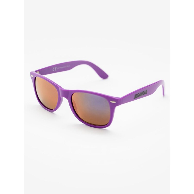 Sluneční brýle Wayfarer Purple / Gold Mirror Jigga Wear s UV