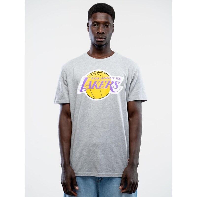 Šedé tričko s krátkým rukávem Mitchell & Ness Los Angeles Lakers