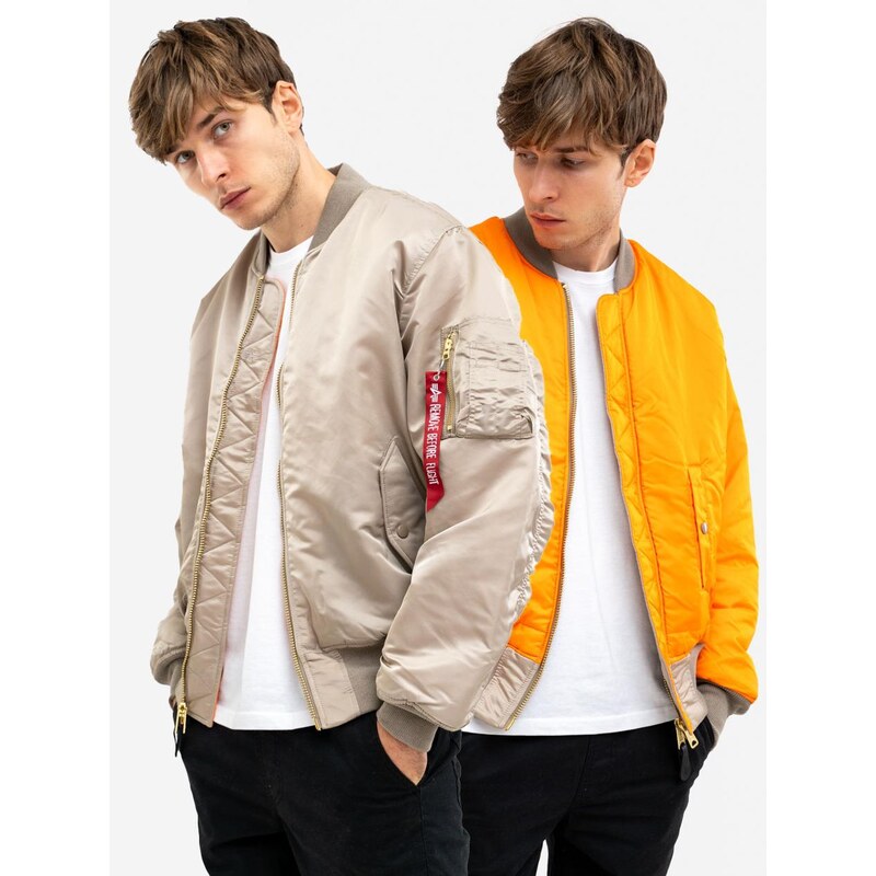 Alpha Industries MA-1 pánská béžová bunda typu bomber