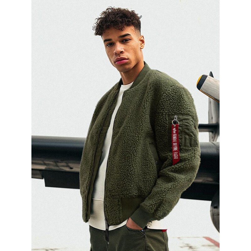 Pánská tmavě zelená bunda Alpha Industries MA-1 Teddy
