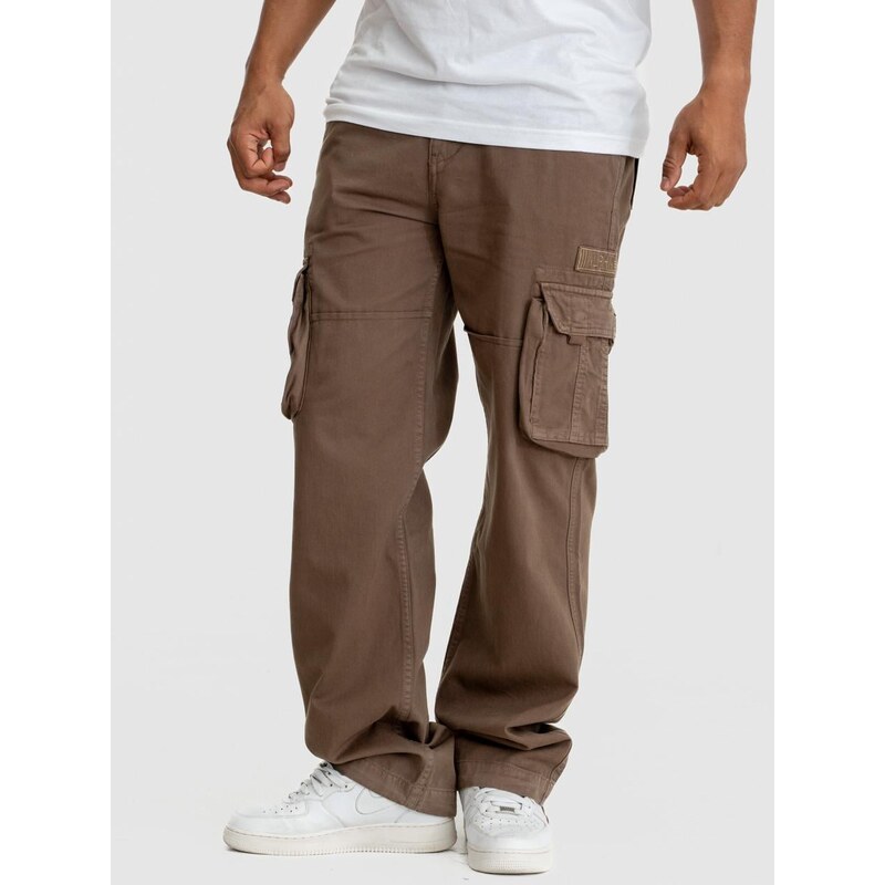 Alpha Industries Jet Pant Hnědé kalhoty z hnědé tkaniny na svetr