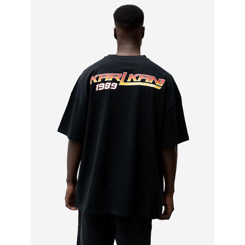 Pánské černé tričko s krátkým rukávem Oversize Karl Kani Small
