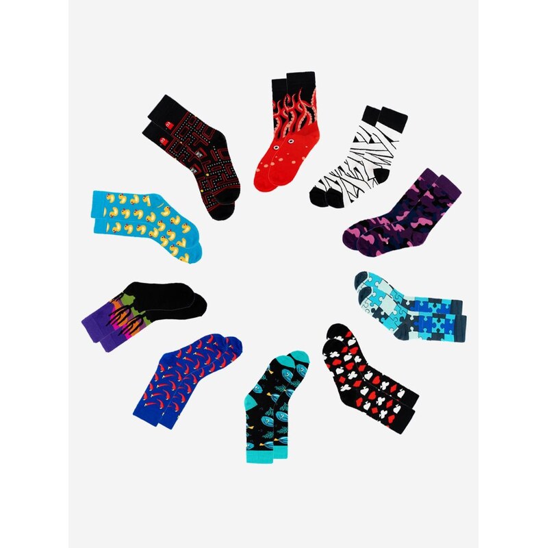 Urban Socks Sada 10 párů městských ponožek Mix ML13