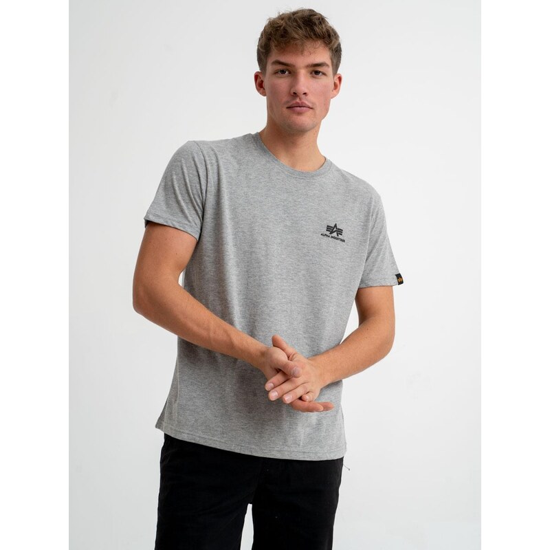 Pánské tričko s krátkým rukávem šedé Alpha Industries Small Logo