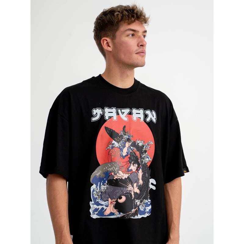 Pánské tričko s krátkým rukávem černé Alpha Industries Japan