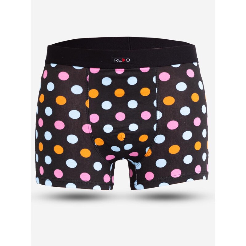 Pánské boxerky černé / oranžové MyStars Dots