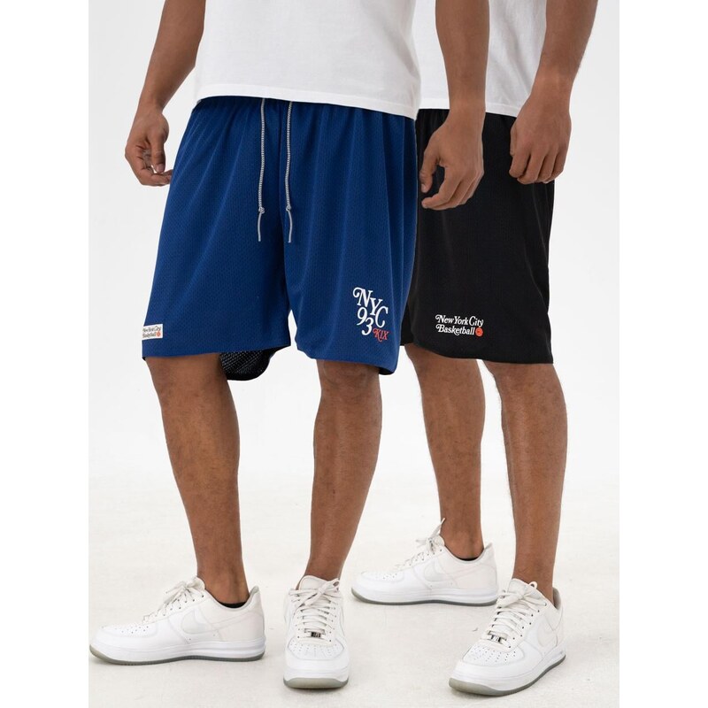 Modré/černé sportovní šortky K1X NYC Reversible Mesh Short