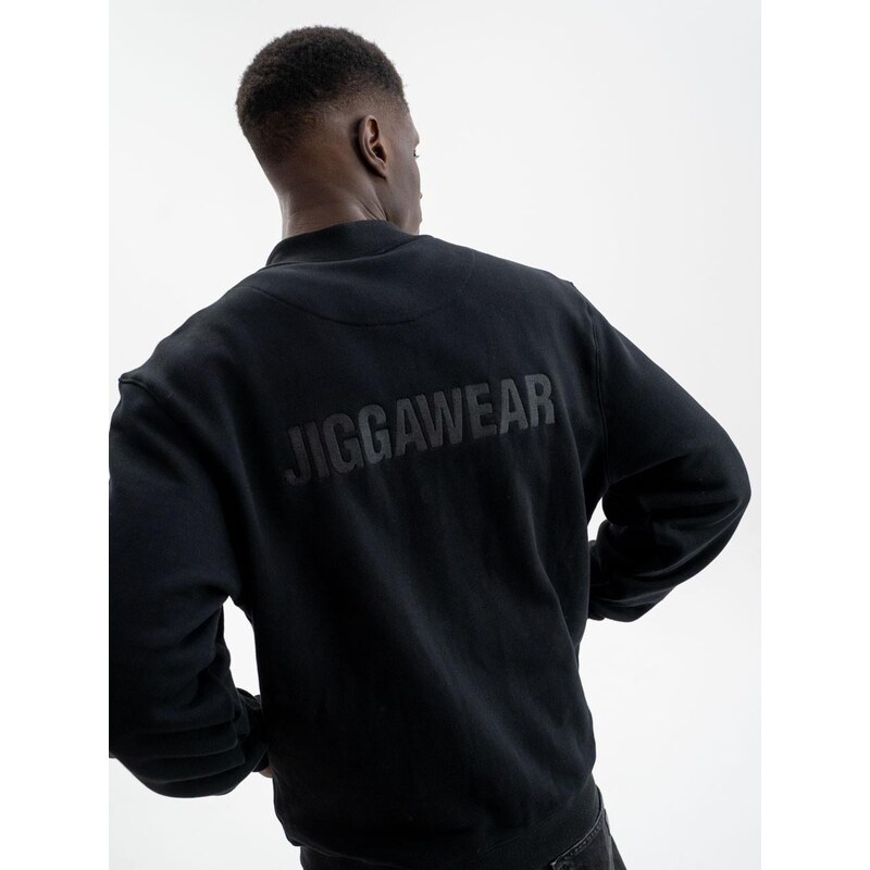 Pánská baseballová bunda černá Jigga Wear Simple Crown College