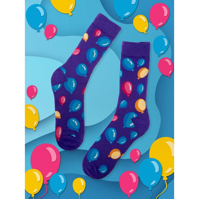 Dlouhé ponožky Urban Socks Balloons fialové