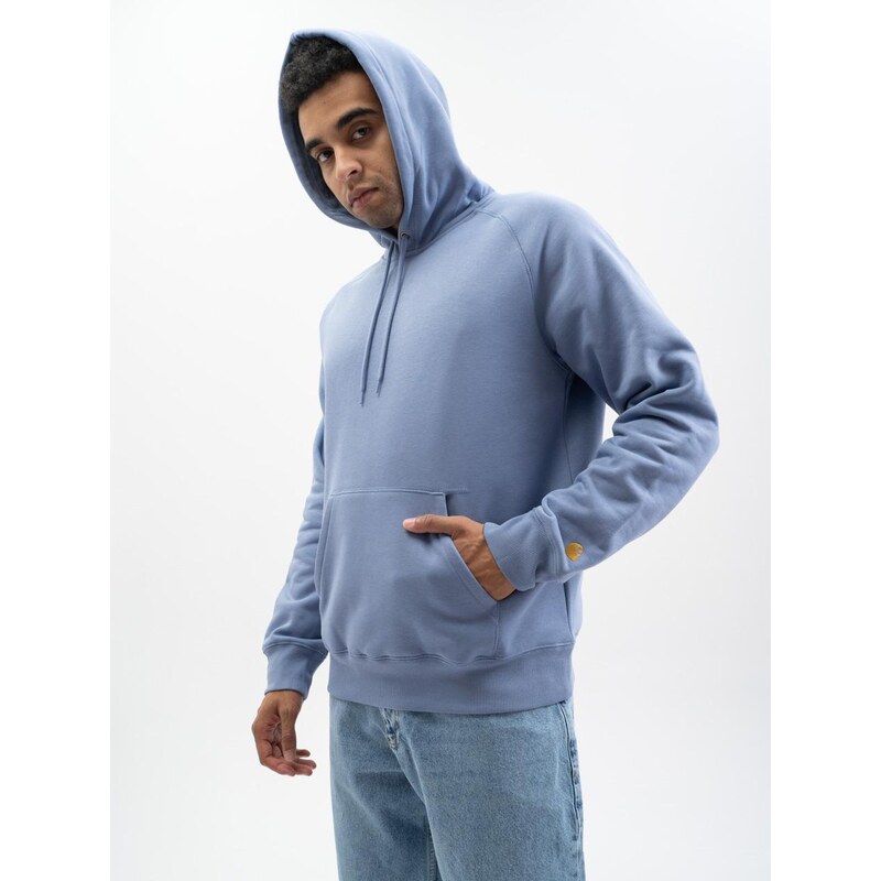 Carhartt WIP Chase Sweat Hoodie Modrá / Zlatá
