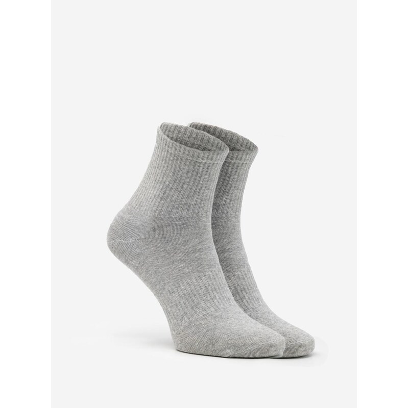 Urban Socks Krátké šedé městské ponožky bez loga