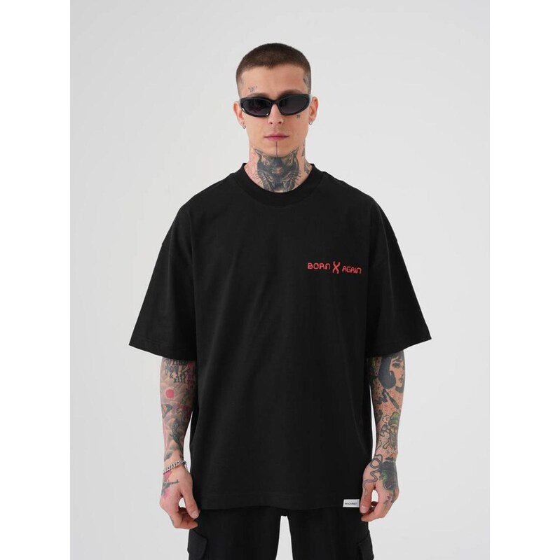 Oversize tričko s krátkým rukávem černé Machinist Mchnst Love