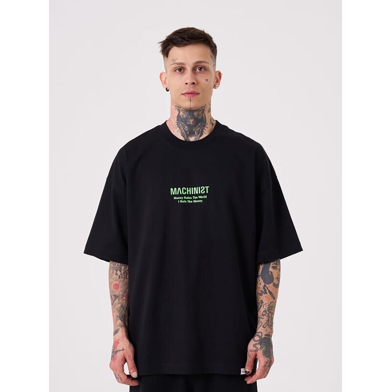 Pánské tričko s krátkým rukávem Oversize Black Machinist Money