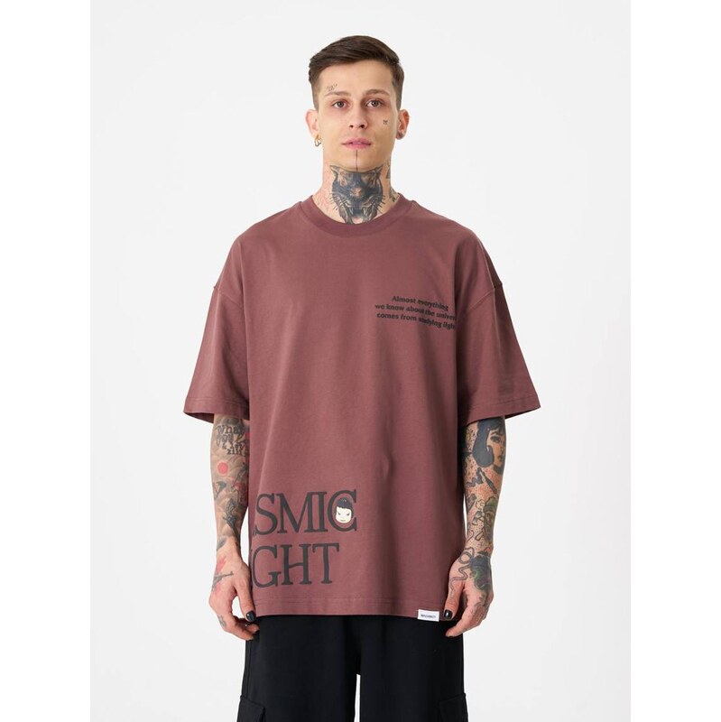 Machinist Cosmic Light Brown tričko s krátkým rukávem Oversize