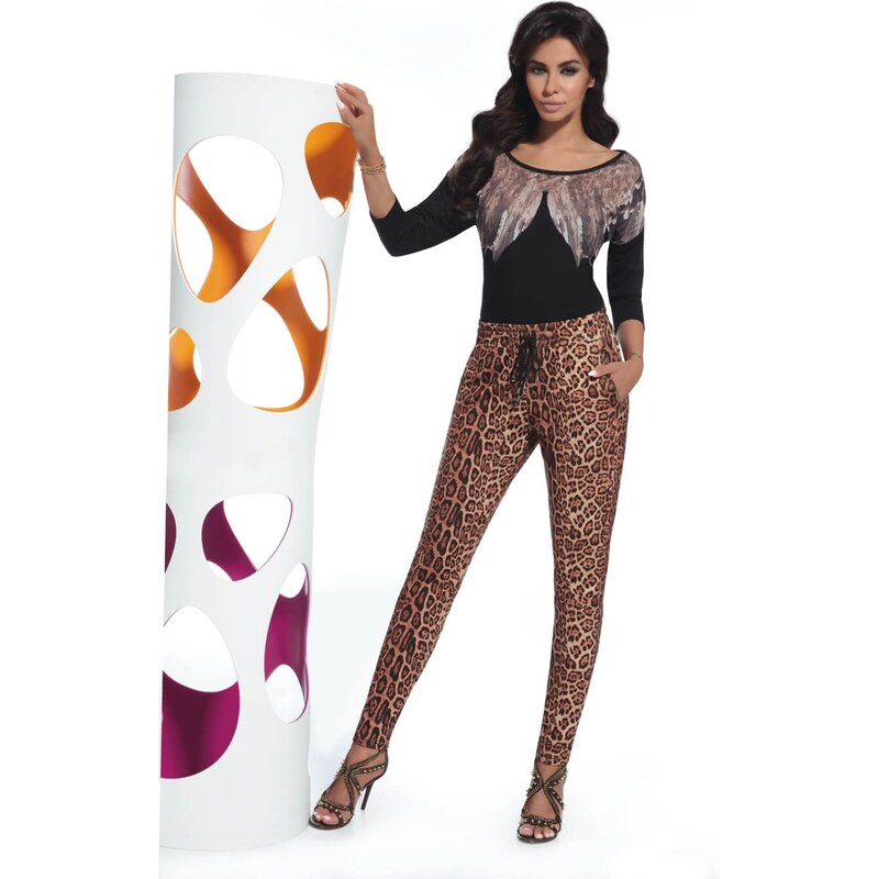 Bas Bleu leopardí legíny Alisha hnědá/béžová 112443451