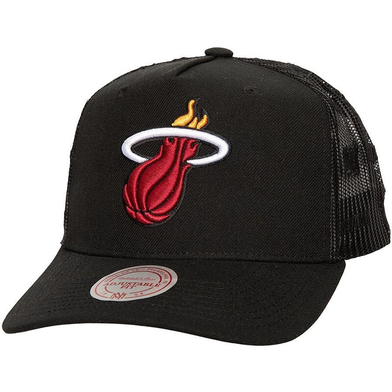 Kšiltovka Mitchell & Ness Miami Heat NBA Black Monogram