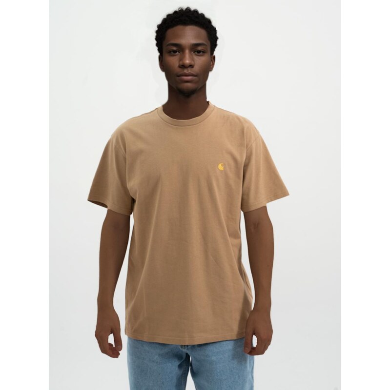 Carhartt WIP Chase Light Brown/Gold Tričko s krátkým rukávem