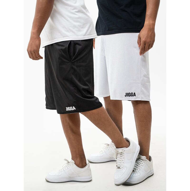 Oboustranné krátké sportovní šortky Black/White Jigga Wear Small