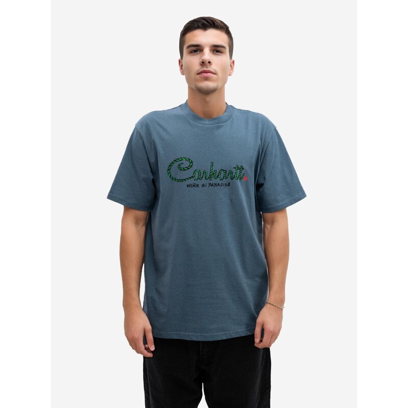 Carhartt WIP Paradise Blue tričko s krátkým rukávem