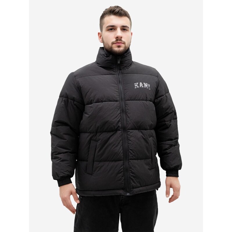 Pánská prošívaná zimní bunda černá Karl Kani Serif 89 Puffer