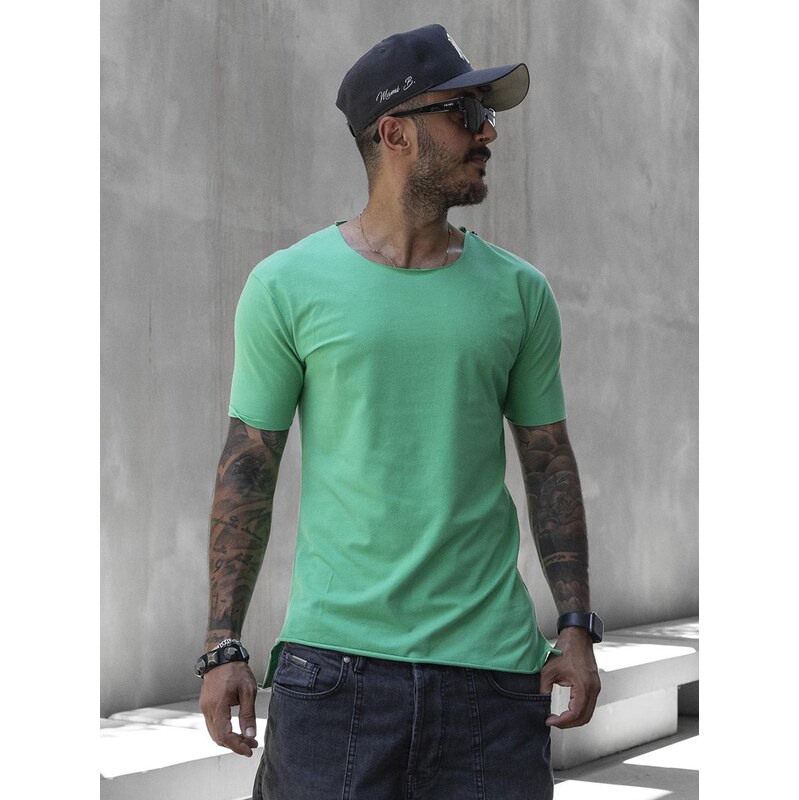 Tričko s krátkým rukávem Green Black Island Raw Cut