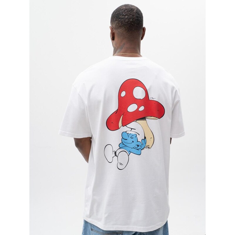 Smerfy Pánské tričko s krátkým rukávem Oversize T-Shirt White