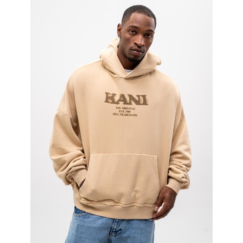 Pánská mikina Oversize Hoodie Beige Karl Kani Retro Sprayed