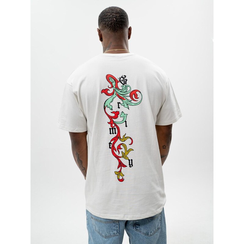Pánské bílé tričko Grimey Saoirse Divine Council Regular T-Shirt