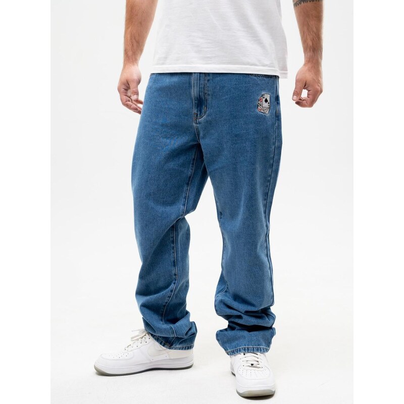 Pánské džínové kalhoty Blue Grimey Deeper Regular