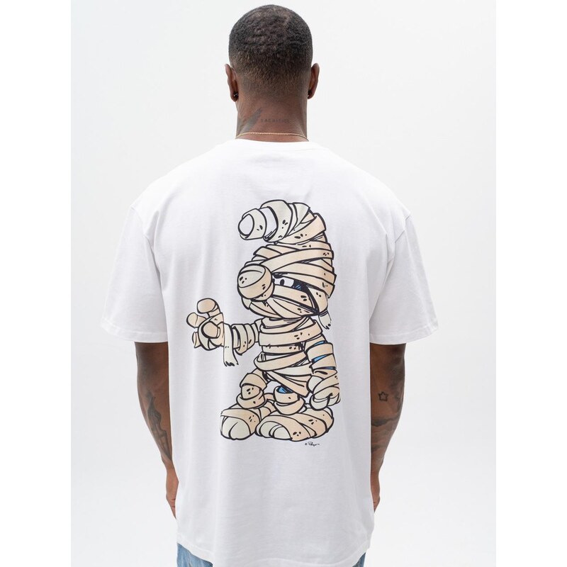 Smerfy Pánské tričko s krátkým rukávem Oversize T-Shirt White
