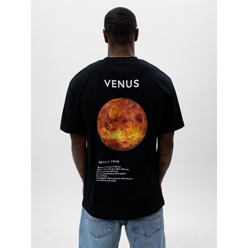 Tričko s krátkým rukávem Oversize Black MyStars Venus