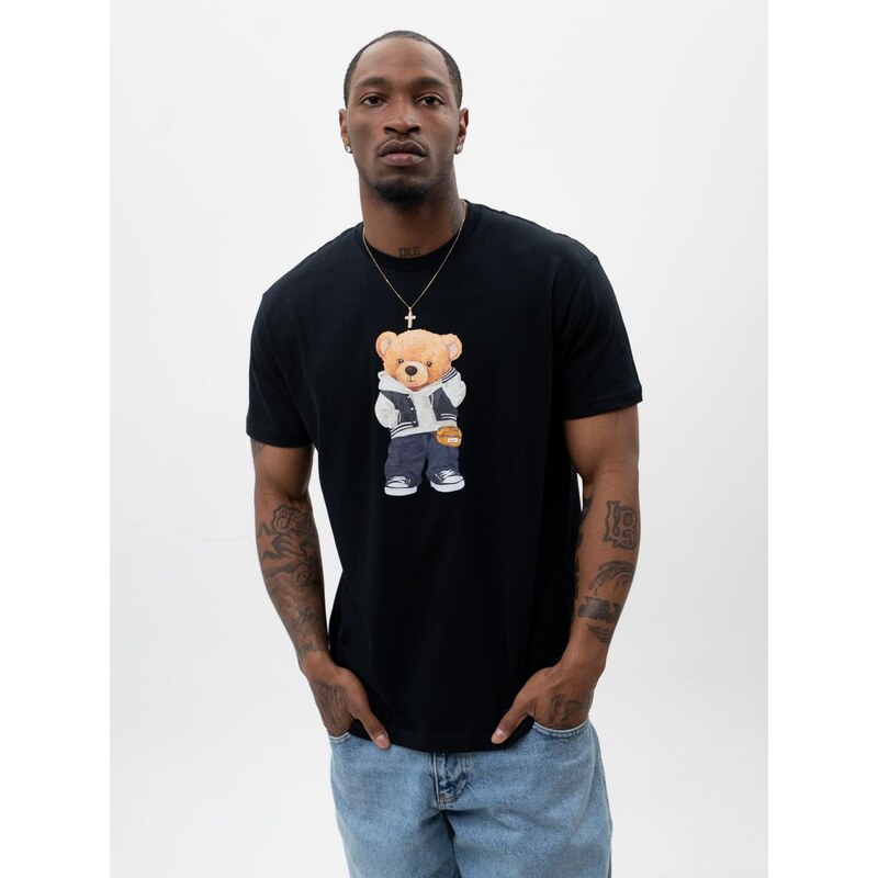 Pánské tričko s krátkým rukávem Black MyStars Chilled Bear