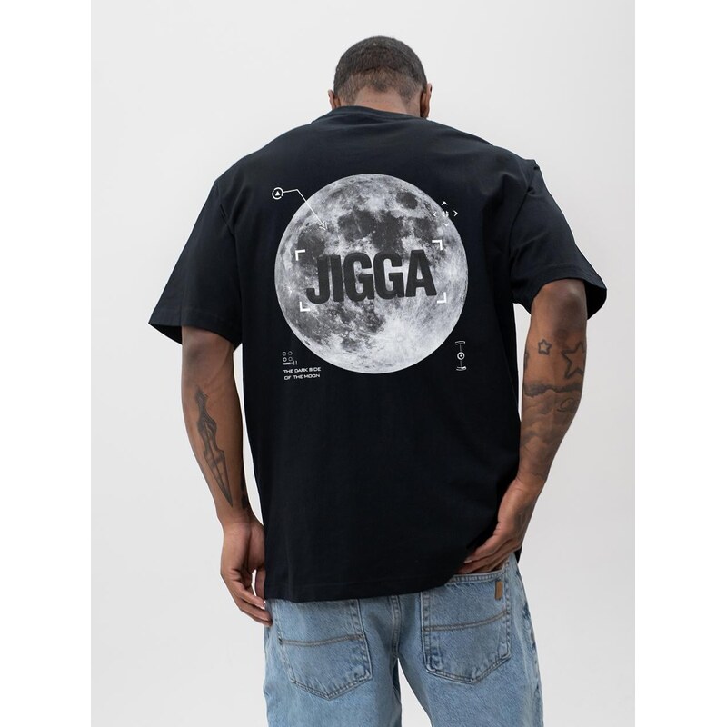 Tričko s krátkým rukávem Oversize Black Jigga Wear Moon
