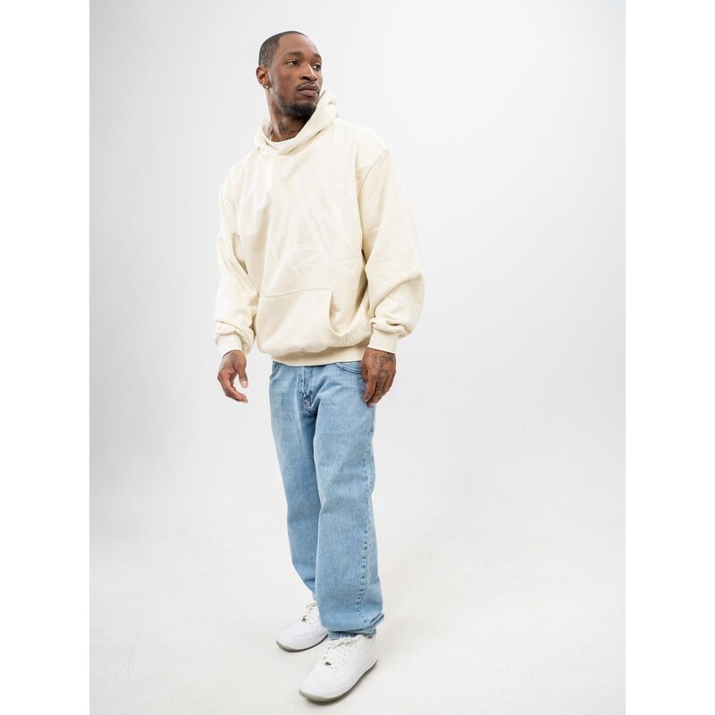 Pánská mikina Oversize Hoodie Cream Karl Kani Woven Signature