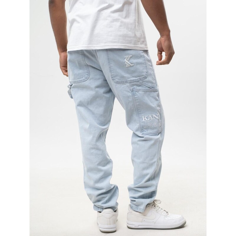 Pánské zúžené kalhoty Light Blue Karl Kani Retro Workwear