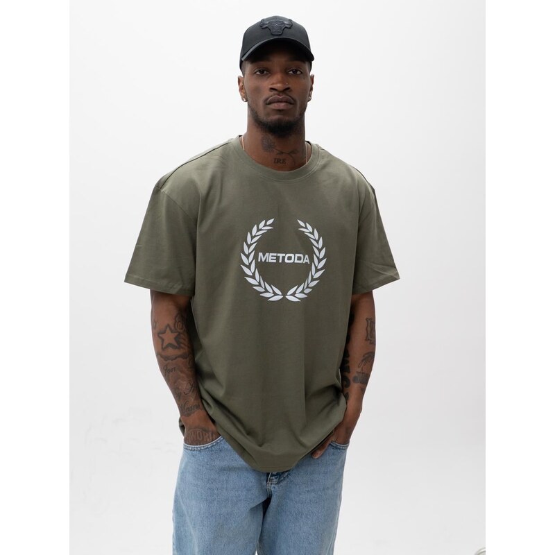 Metoda Sport Tričko Oversize s krátkým rukávem Olive Method
