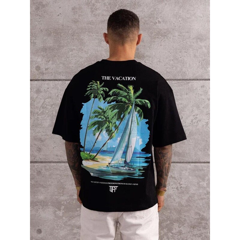 Pánské tričko s krátkým rukávem Oversize Black Jigga Wear