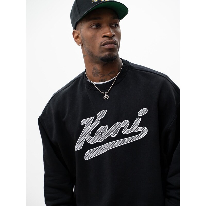 Pánská mikina s kapucí Black Karl Kani Varsity Palm