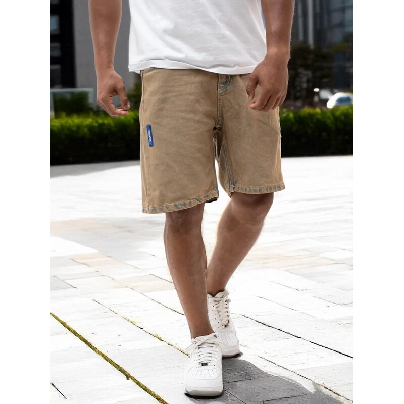 Pánské krátké džínové šortky Brown MyStars Blue Basic