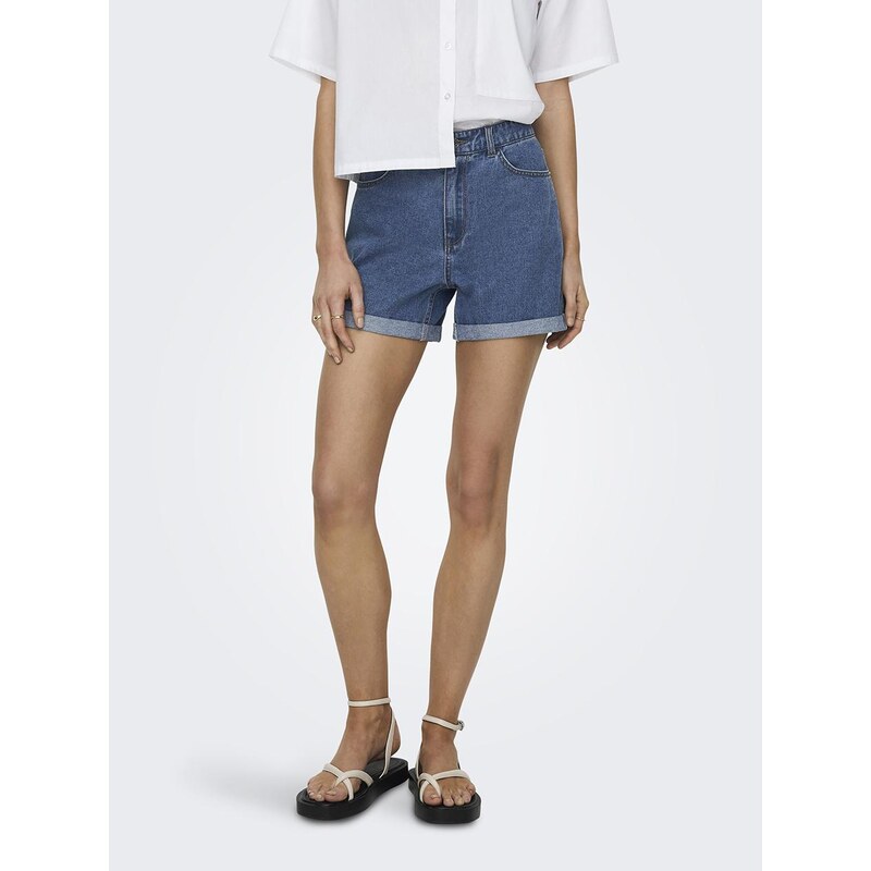 Krátké džínové šortky modré Only OnlVega Hw Mom Shorts