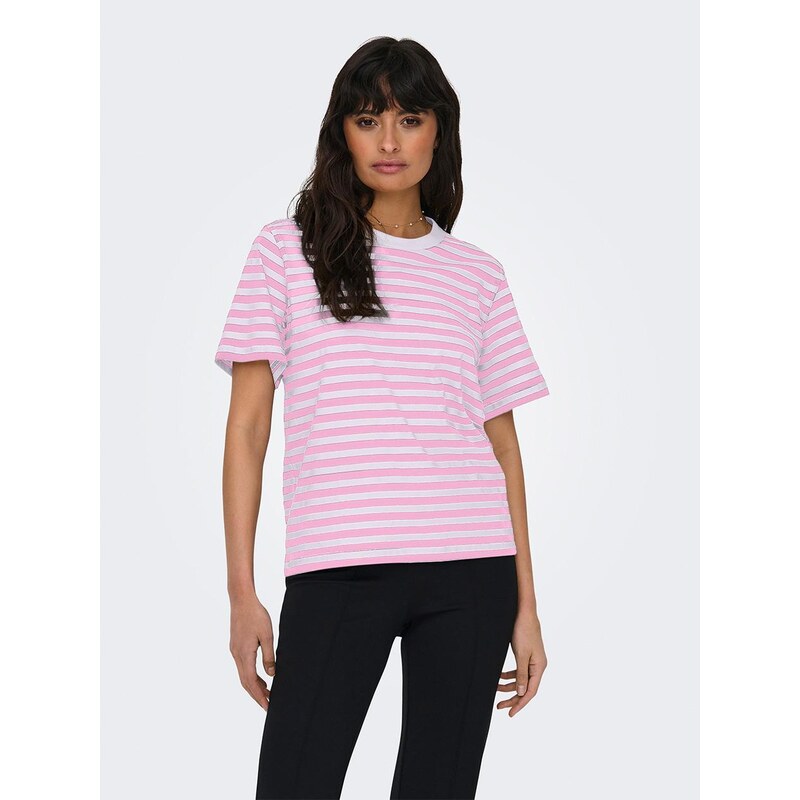 Only Dámské pruhované tričko bílé Pouze OnlLivina S/S Stripe Tee