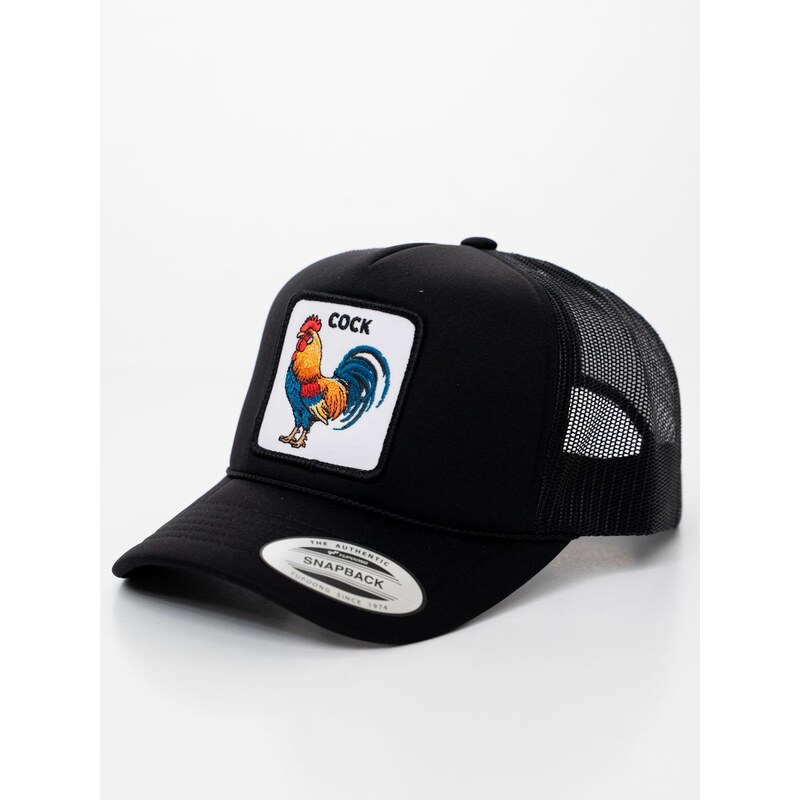 Černá kšiltovka Trucker s kohoutem MyStars